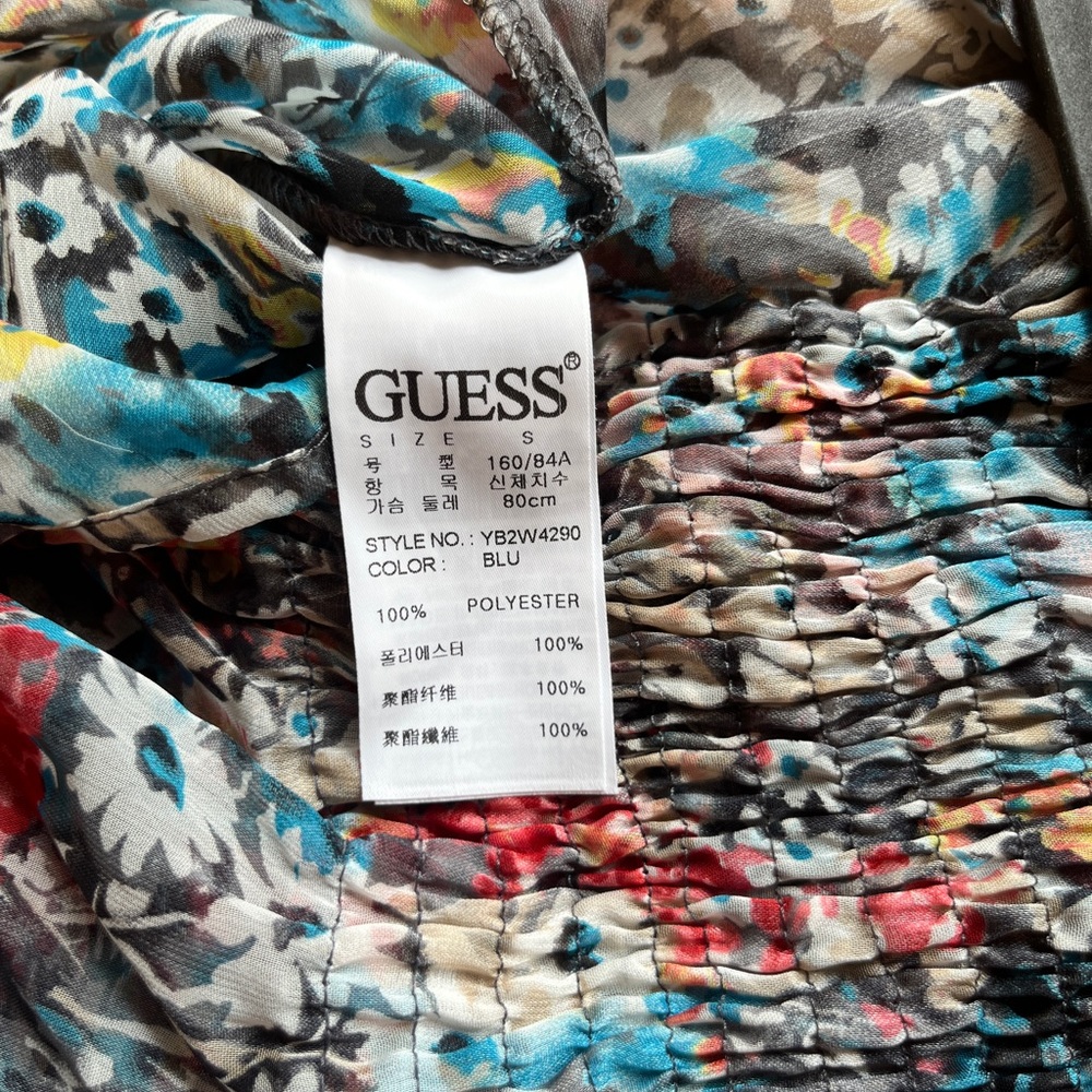 GUESS Floral Print Ruffle Top - Picture 3 of 3
